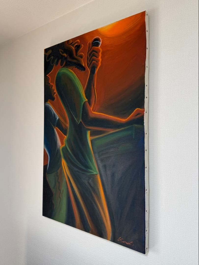 Original Painting DJ Reggae Music Art Large Canvas Signed Kads Miida Dee