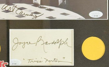 Art Carney & Joyce Randolph The Honeymooners Signed 8X10 Photo & 3X5 Index (Jsa)