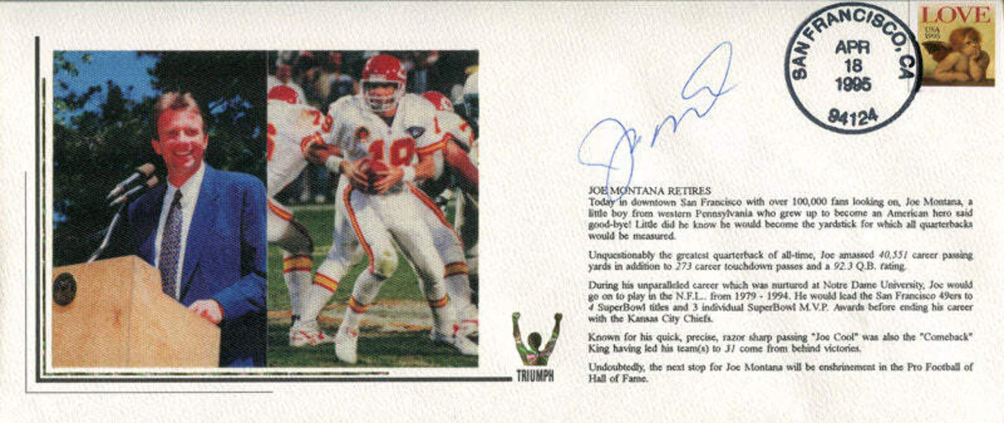 Joe Montana Autographed Envelope
