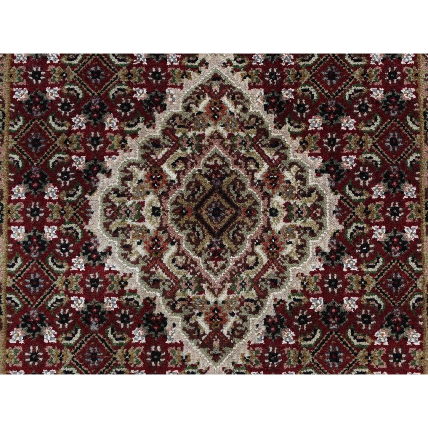 2'7"X12' Red Tebraz Mahi Hand Knotted 100% Wool Runner Rug