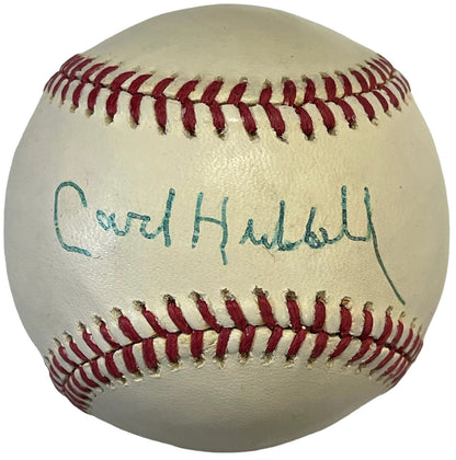 Carl Hubbell Autographed Official National League Baseball (Jsa)