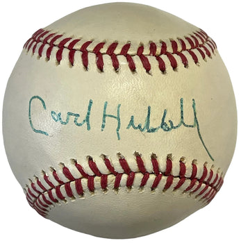 Carl Hubbell Autographed Official National League Baseball (Jsa)