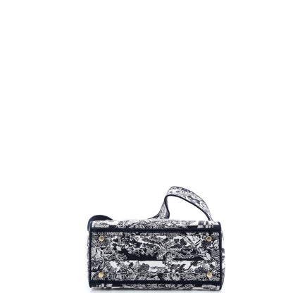 Christian Dior Lady D-Lite Bag Embroidered Canvas Medium