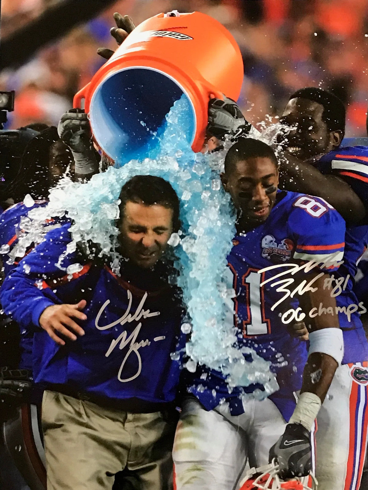 Urban Meyer & Dallas Baker Autographed 16X20