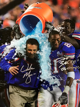 Urban Meyer & Dallas Baker Autographed 16X20
