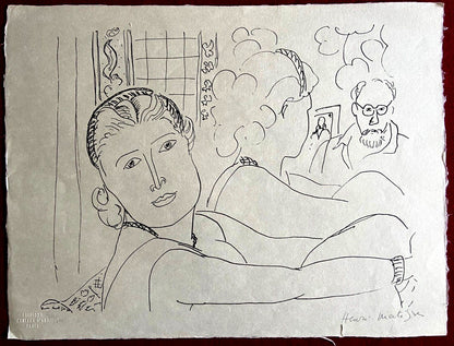 Henri Matisse Lithograph Coa Contract Signed By Hand Numbered In Pencil