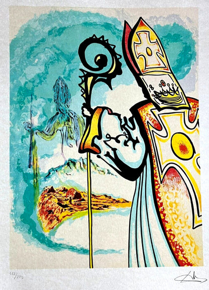 Salvador Dal Lithograph Handmade Coa Signed In Pen Numbered In Pencil Crayon