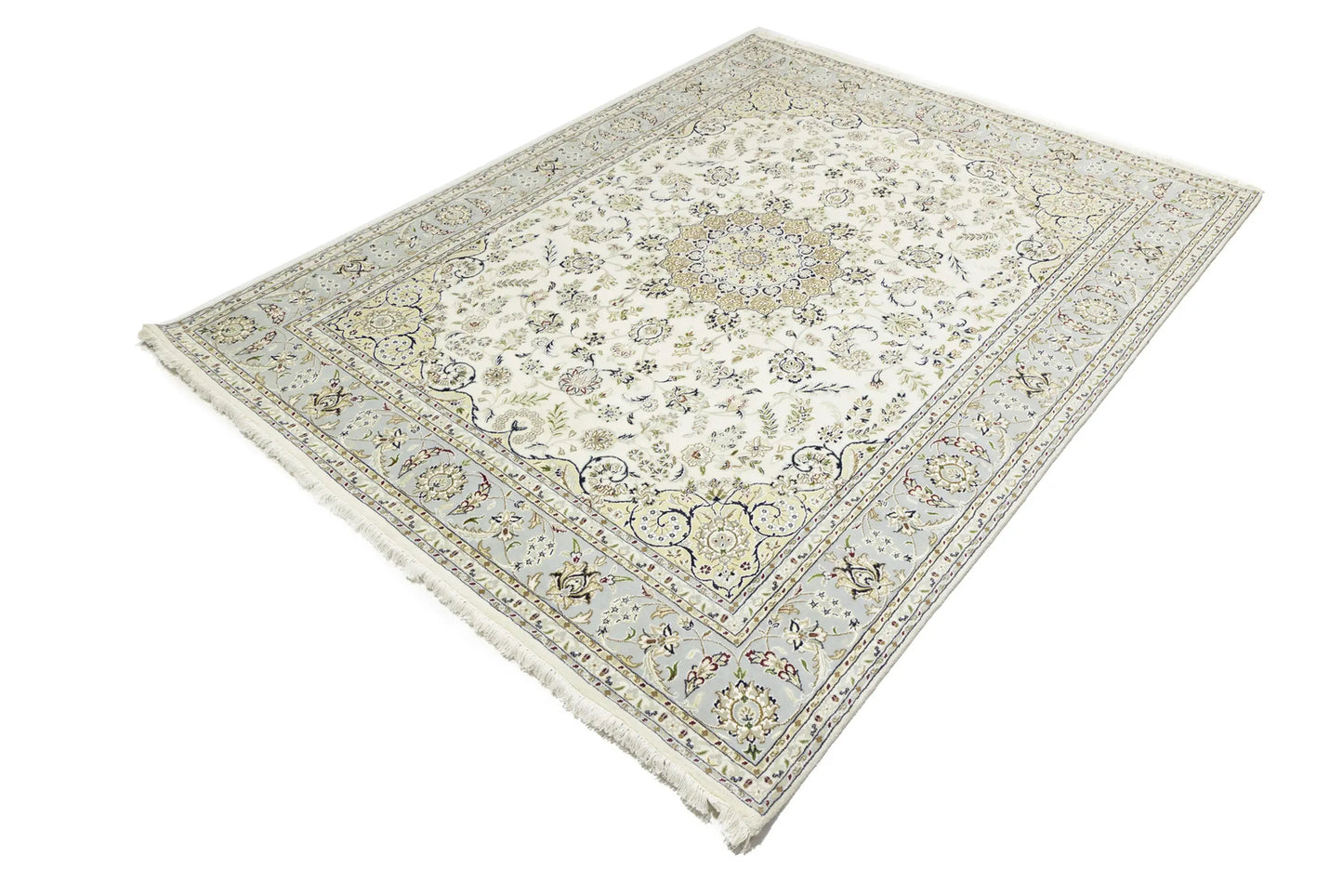 Indo-Nain 8X10 ft Classic Floral Oriental Rug for Living Room Decor