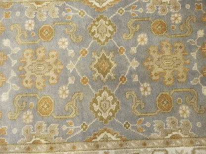 Handmade Classic Oushak Chobi Rug Floral Design