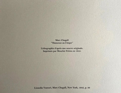 Marc Chagall Lithograph Mourlot Coa Signed Published