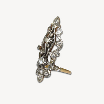 14K Yellow Gold Art Deco 1.0Ct Diamond Women'S