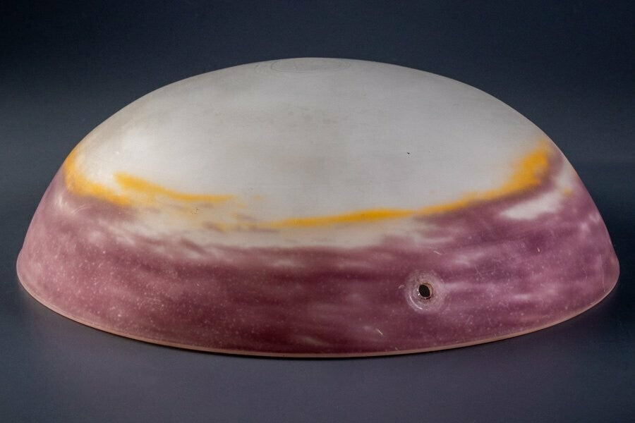 Gv Croismare Signed Chandelier Gilt Bronze Art Glass French Art Deco Excellent