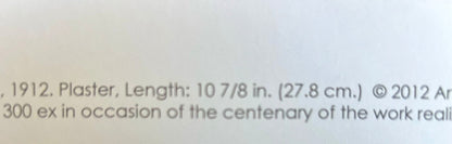 Constantin Brancusi Photograph ''Muse Endormie'' 300 Ex For The Centenary Ny