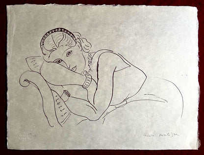 Henri Matisse Lithograph Hand Made Coa Signed