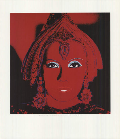 Bla ANDY WARHOL Myths: The Star (Greta Garbo) 22" x 19" Poster 1990 Pop Art Red