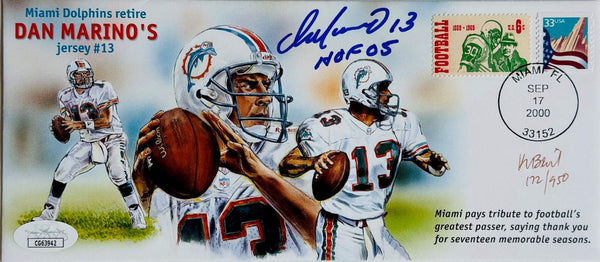 Dan Marino Autographed Retirement Football Cache #172/950 (Jsa)