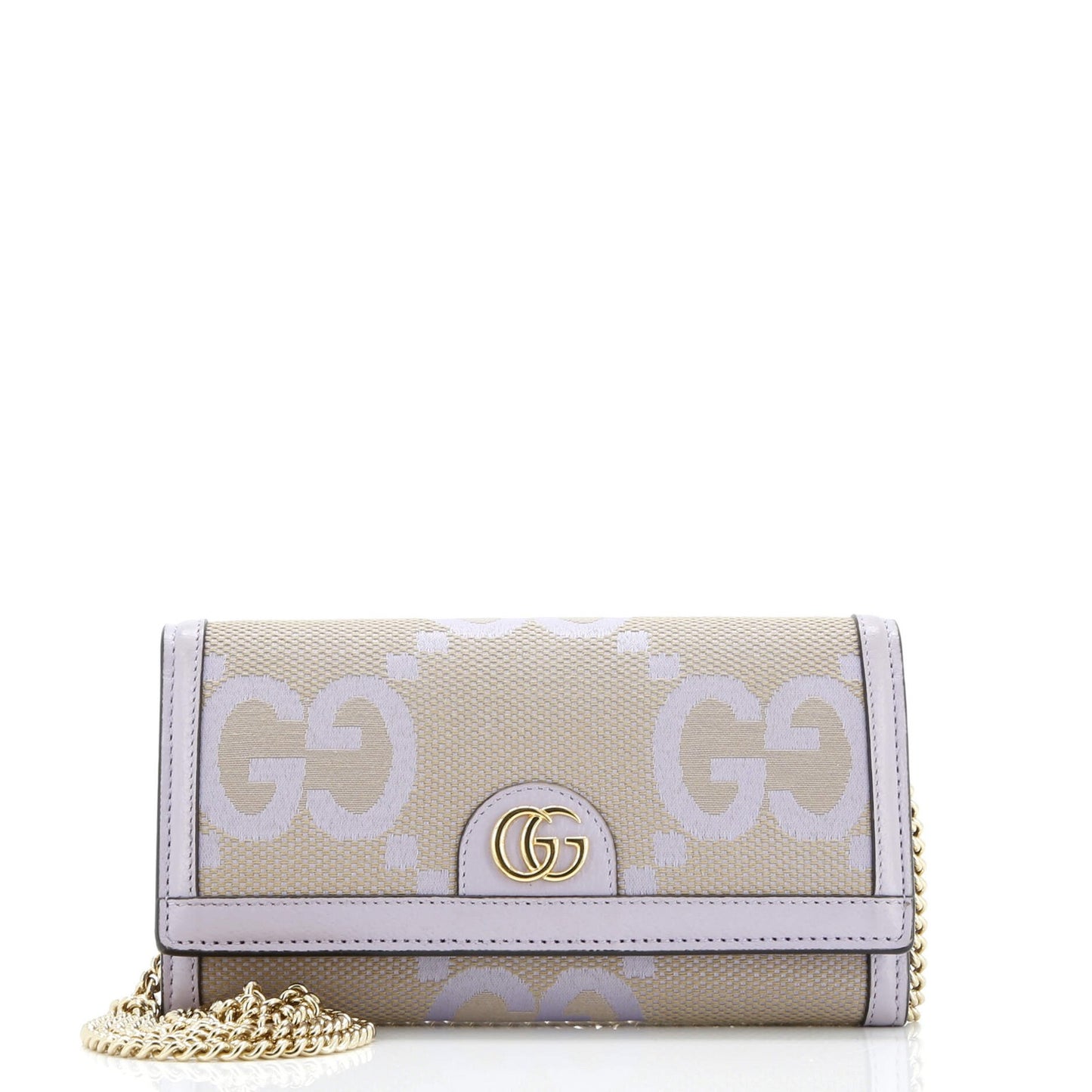 Gucci Ophidia Wallet On Chain Jumbo Gg Canvas With Leather