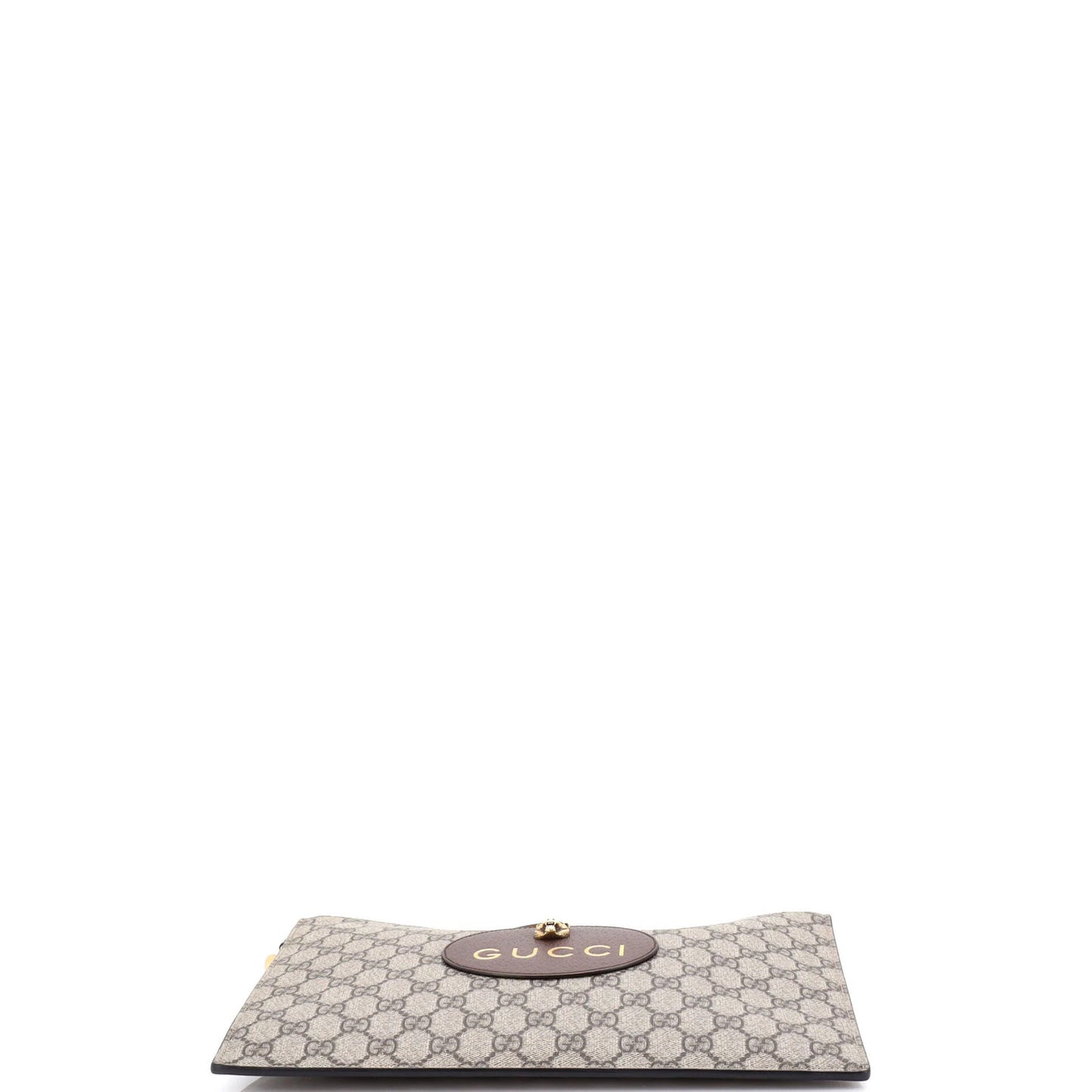 Gucci Neo Vintage Wristlet Pouch Gg Coated Canvas