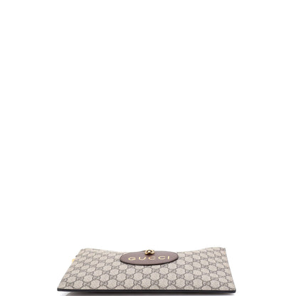 Gucci Neo Vintage Wristlet Pouch Gg Coated Canvas