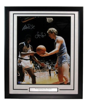 Larry Bird/Magic Johnson Hof Dual-Autographed