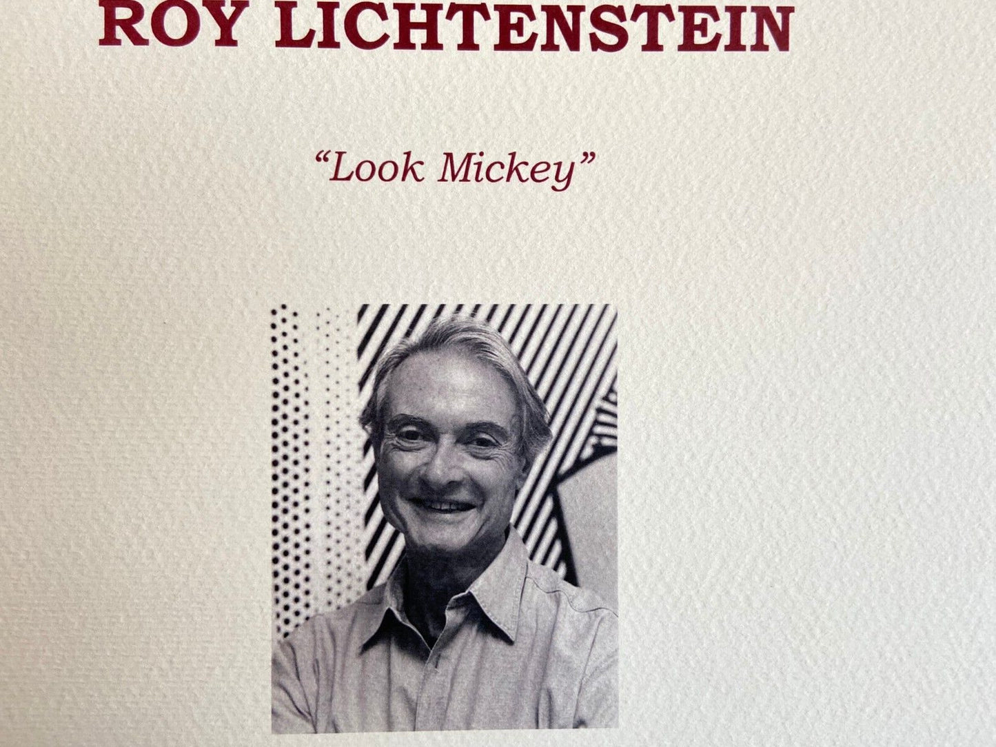 Roy Lichtenstein Lithograph Coa Signed Numbered Crayon Stamp -Kaws