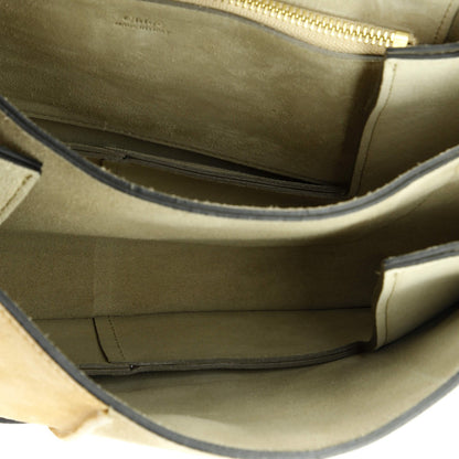 Chloe Faye Shoulder Bag Stitched Suede And Leather Medium