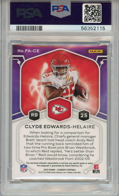 Clyde Edwards-Helaire Autographed 2020 Panini Elements Proton Patch Rookie Card