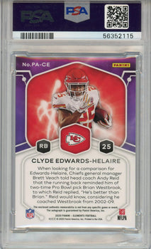 Clyde Edwards-Helaire Autographed 2020 Panini Elements Proton Patch Rookie Card