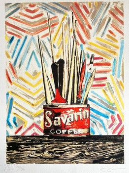 Jasper Johns Lithograph Coa Signed Op Numbered In