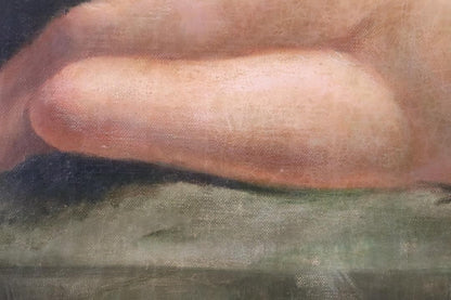 Tienne Kirevsky Reclining Nude Original Oil Painting C.1900 / Harbin Exhibit