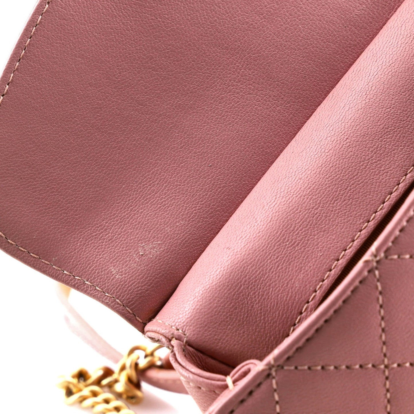 Chanel Curved Flap Bag Quilted Lambskin Small