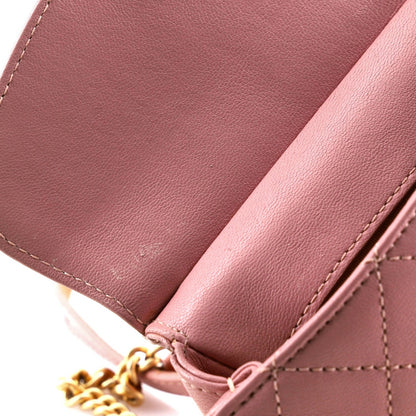 Chanel Curved Flap Bag Quilted Lambskin Small