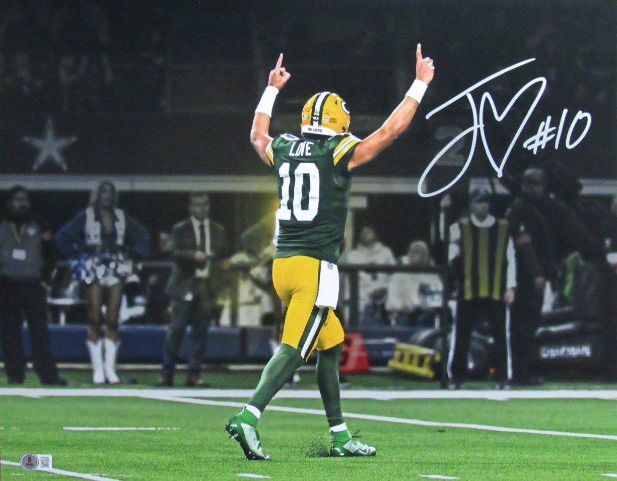 Jordan Love Green Bay Packers Autographed 16X20 Photo Beckett 189160