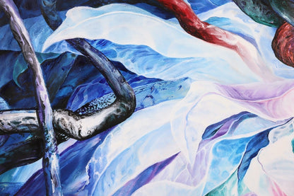 Alberto Jorge Carol 1990 Original Acrylic Painting "Tropico No.190 Roce" Signed