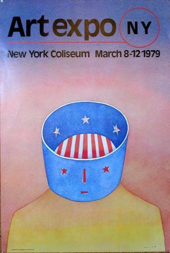 Folon Art Expo In New York At The Coliseum 1979  Original Serigraphie