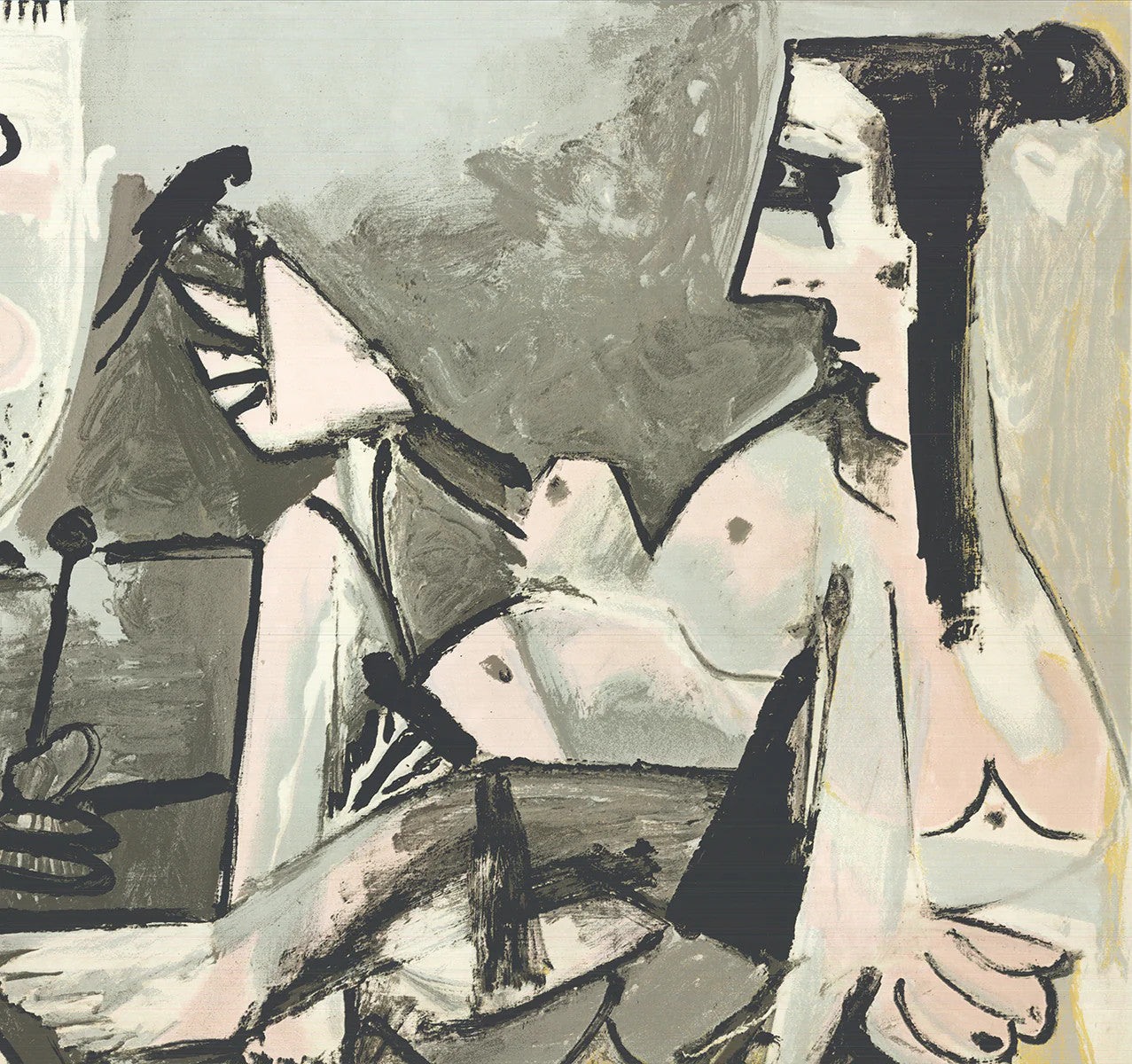 Pablo Picasso The Artist And His Model " Serigraph Cubism