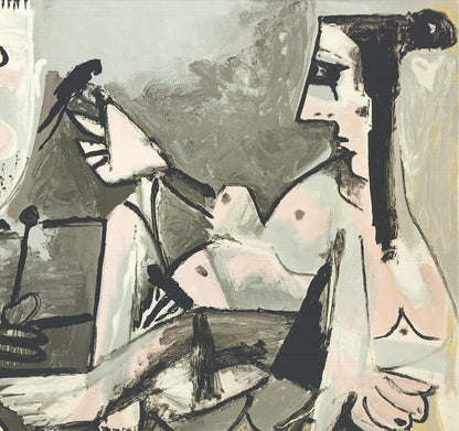 Pablo Picasso The Artist And His Model " Serigraph Cubism
