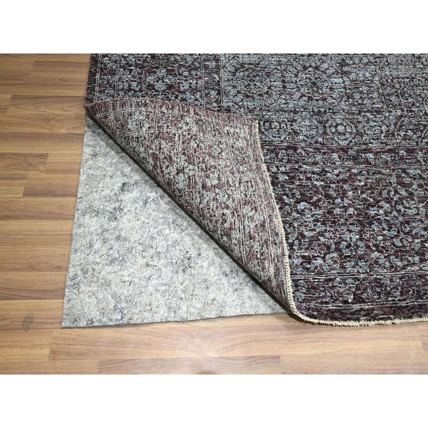9'X12'2" Red Mamluk Design 14Th Century Influence Hand Knotted Wool Rug