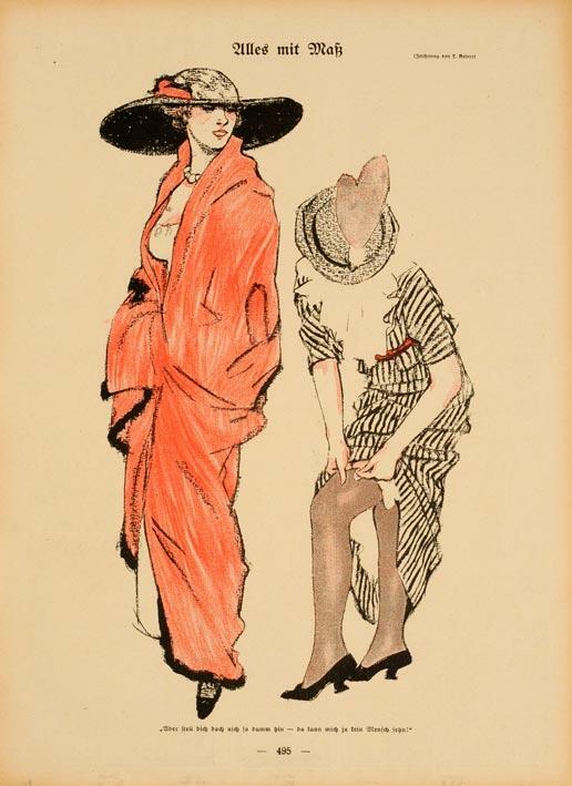 Simplicissimus 1913 By Fashionable On Linen Original
