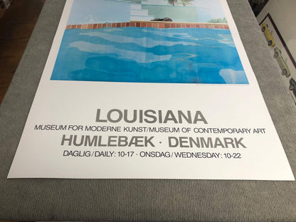 Green DAVID HOCKNEY Pool and Steps 33.5" x 24.5" Poster 2021 Pop Art Red Blue