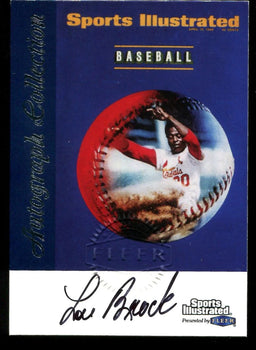 Lou Brock 1999 Fleer Sports Illustrated Autograph Collection Card