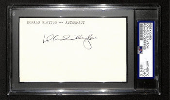 Donald Slayton Signed/Autographed 3X5 Index Card Astronaut Psa/Dna 197803