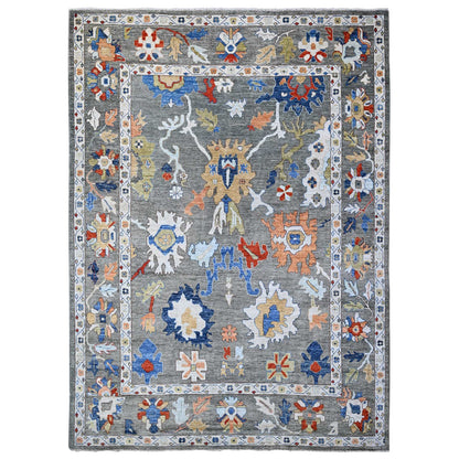 9'9"X13'4" Vintage Gray Vegetable Dyes Angora Oushak Oriental Rug