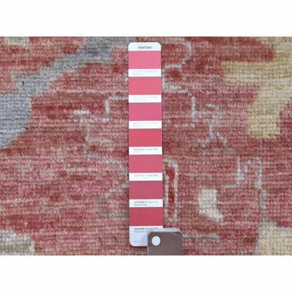 11'7"X14'6" Red Angora Ushak Soft Wool Hand Knotted Oversized Rug