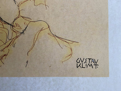Gustav Klimt Signed Lithograph Op Numbered In Pencil Crayon Limited