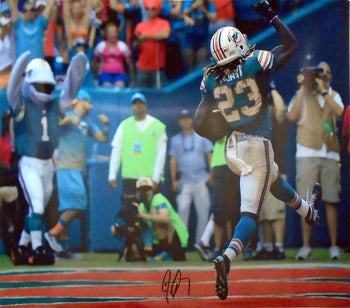 Jay Ajayi Autographed Scoring A Touchdown Vs The Buffalo Bills 16X20 Photo (Jsa)