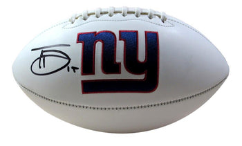 Tommy Devito Autographed Logo Football Giants