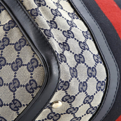 Gucci Vintage Web Boston Bag Gg Canvas Medium