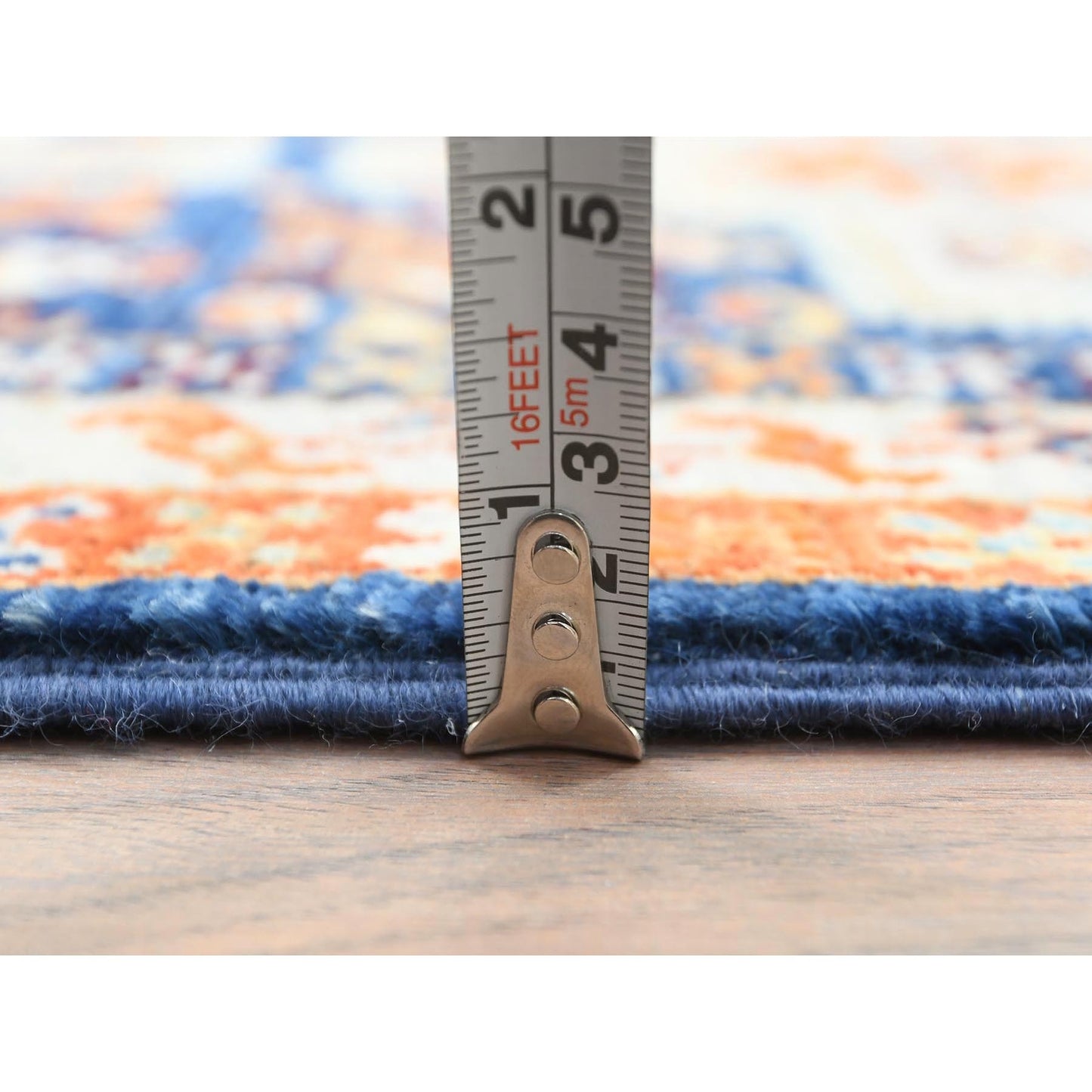 2'1"X5'10" Delft Blue Armenian Inspired Woolhand Knotted Oriental Rug