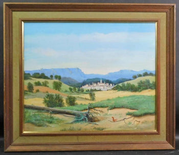 Framed - Jean-Claude Farjas Oil Painting F12 Paysage Romantique en t Signed